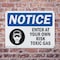 Signmission Enter At Your Own Risk Toxic Gases OSHA Notice Sign, Plastic, 10in W x 7in L, 2PK OS-2PACK-NS-P-710-L-12069 - alternate 5
